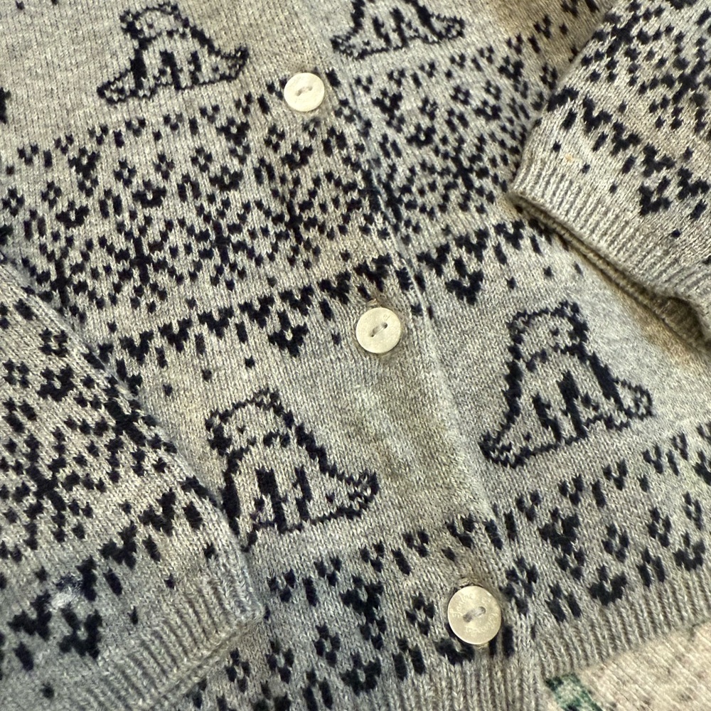 Tartine et Chocolat Gray and Black Patterned Cardigan - Picture 5 of 8